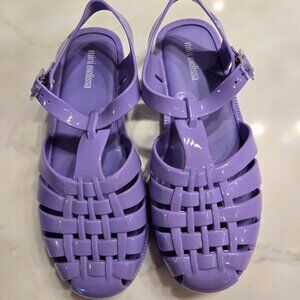 Like new mini melissa sandals purple lavender size 4